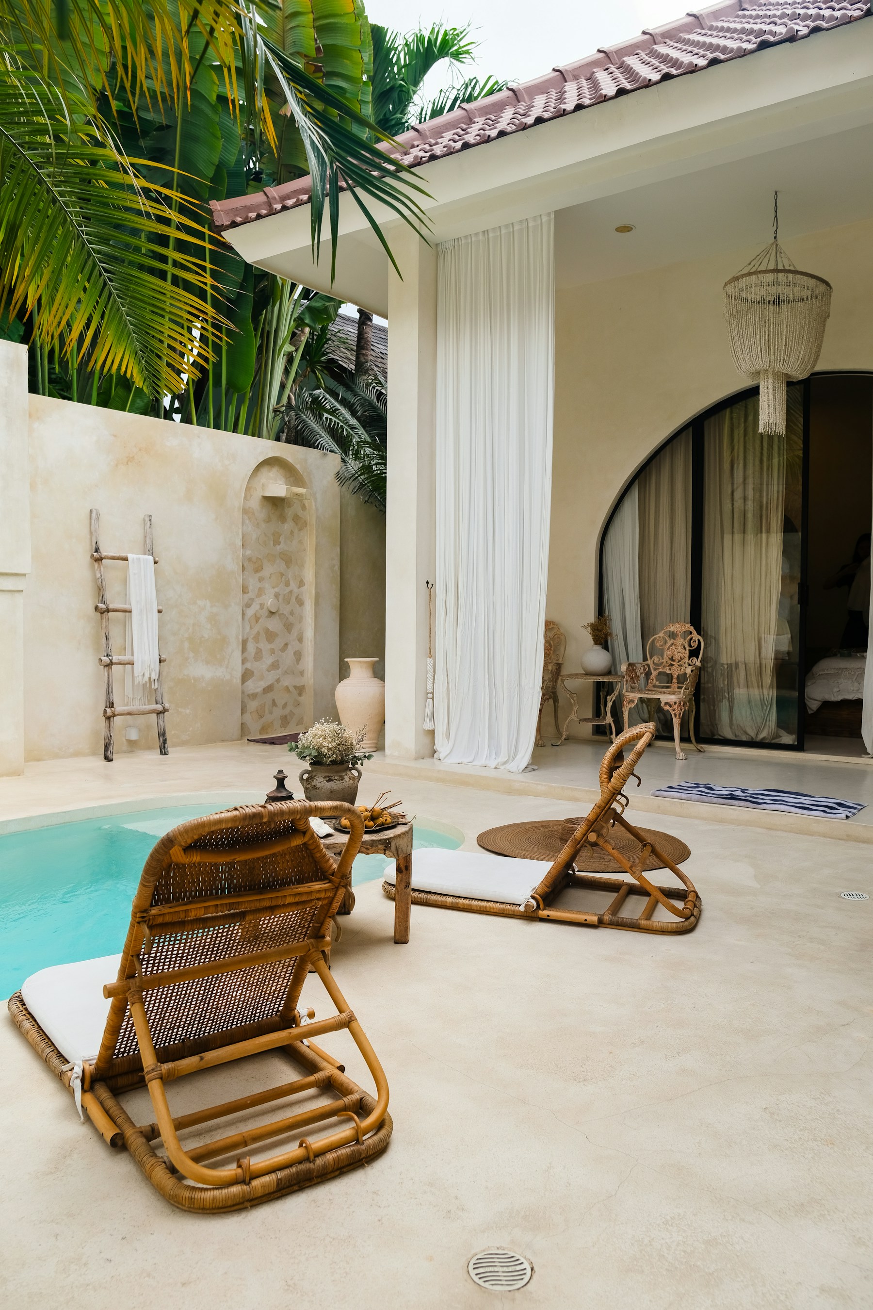 Luxury villa at blue hour